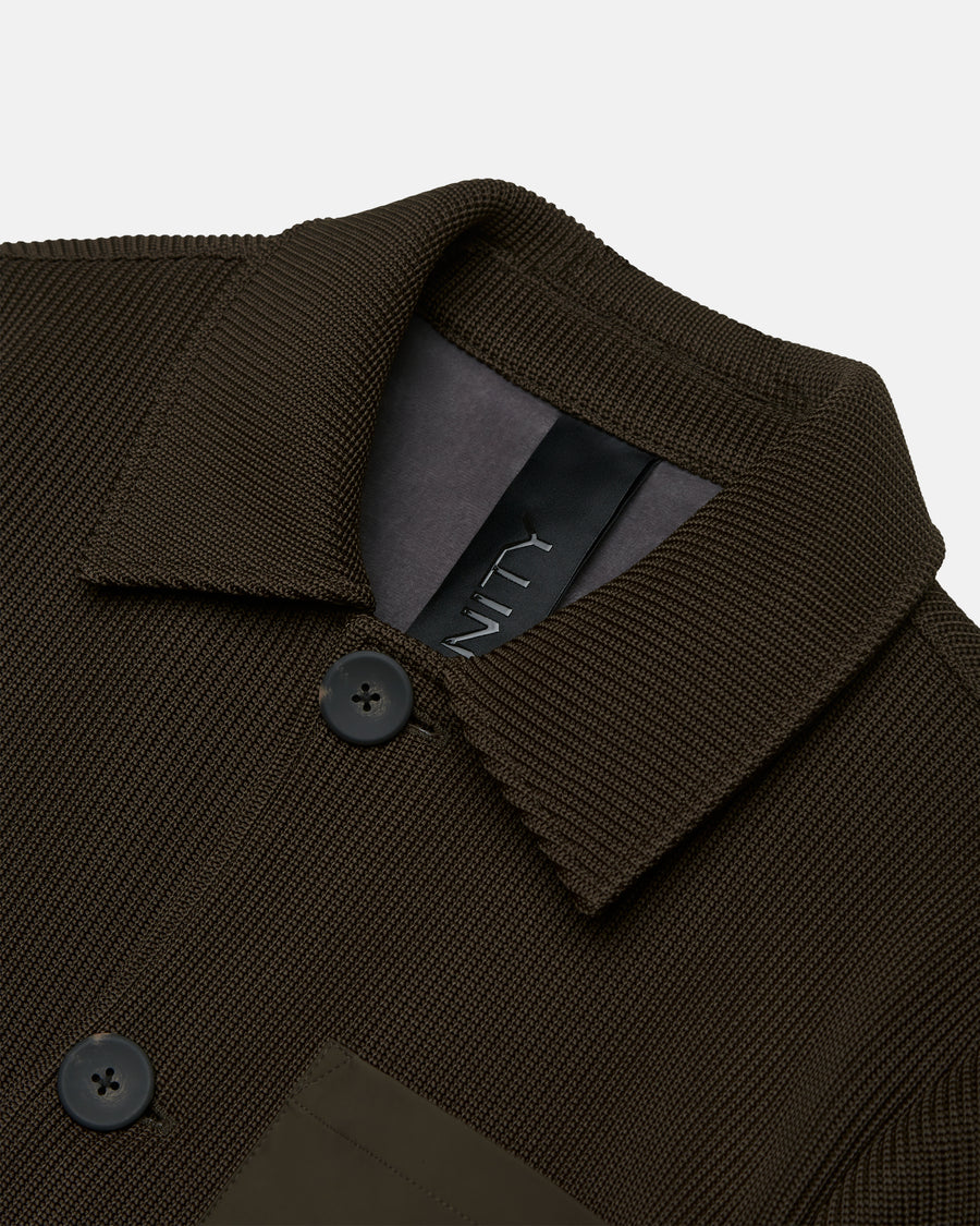 UW5-SAVAGE Overjacket Tricotech Brown Man
