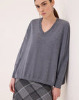 W6-DK9252-1 Maglia Scollo V Grey