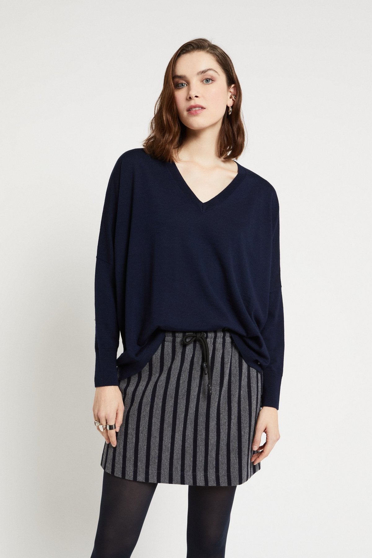 W6-DK9252-1 Maglia Scollo V Night