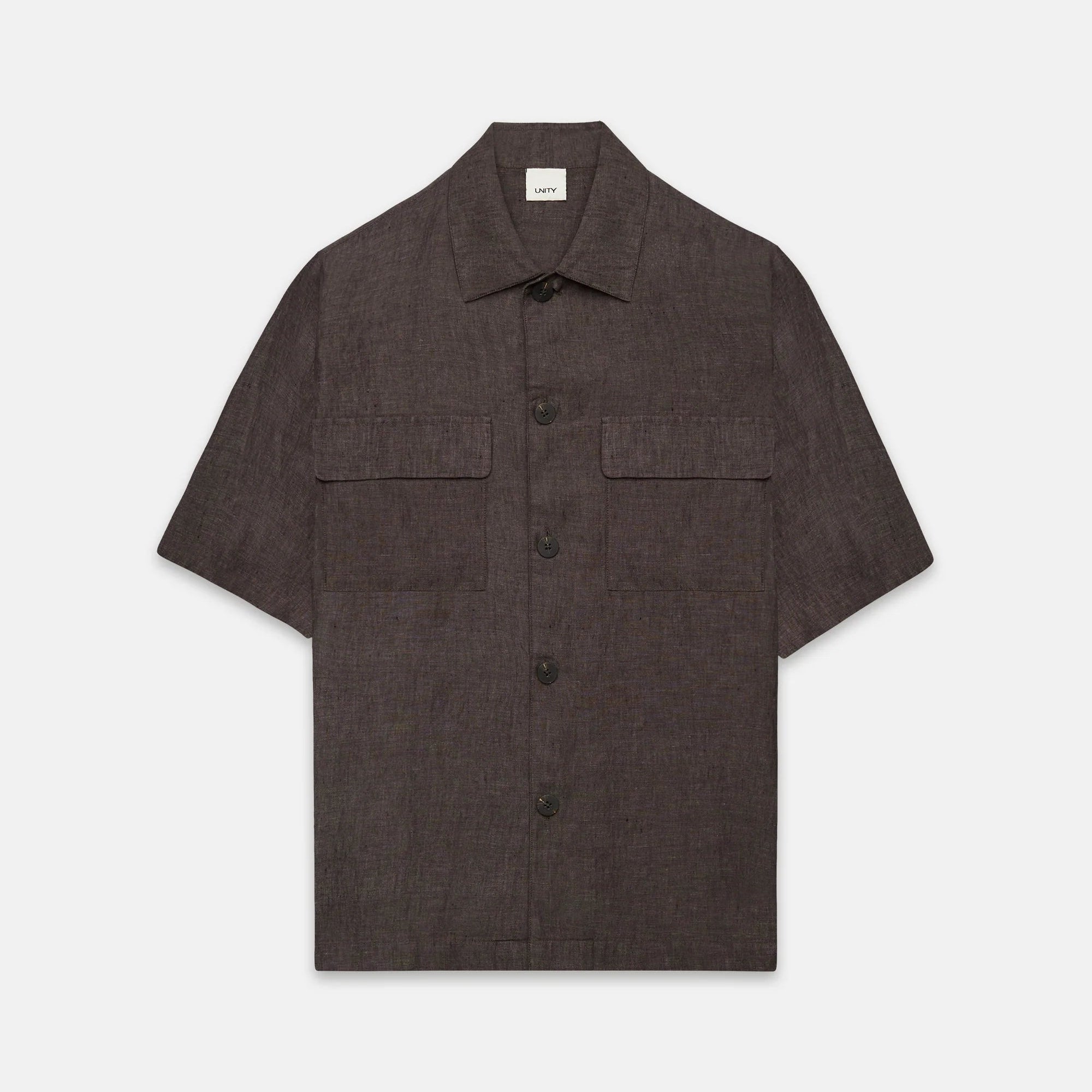 US6-GLITTER Overshirt Brown Man