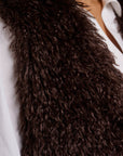 W6-SENSY Gilet Ecopelliccia Coffee Roast