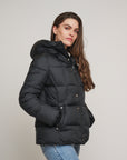 W4-SURIE Medium Coat Black