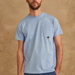 Pocket T-Shirt Jersey Azzurro Man