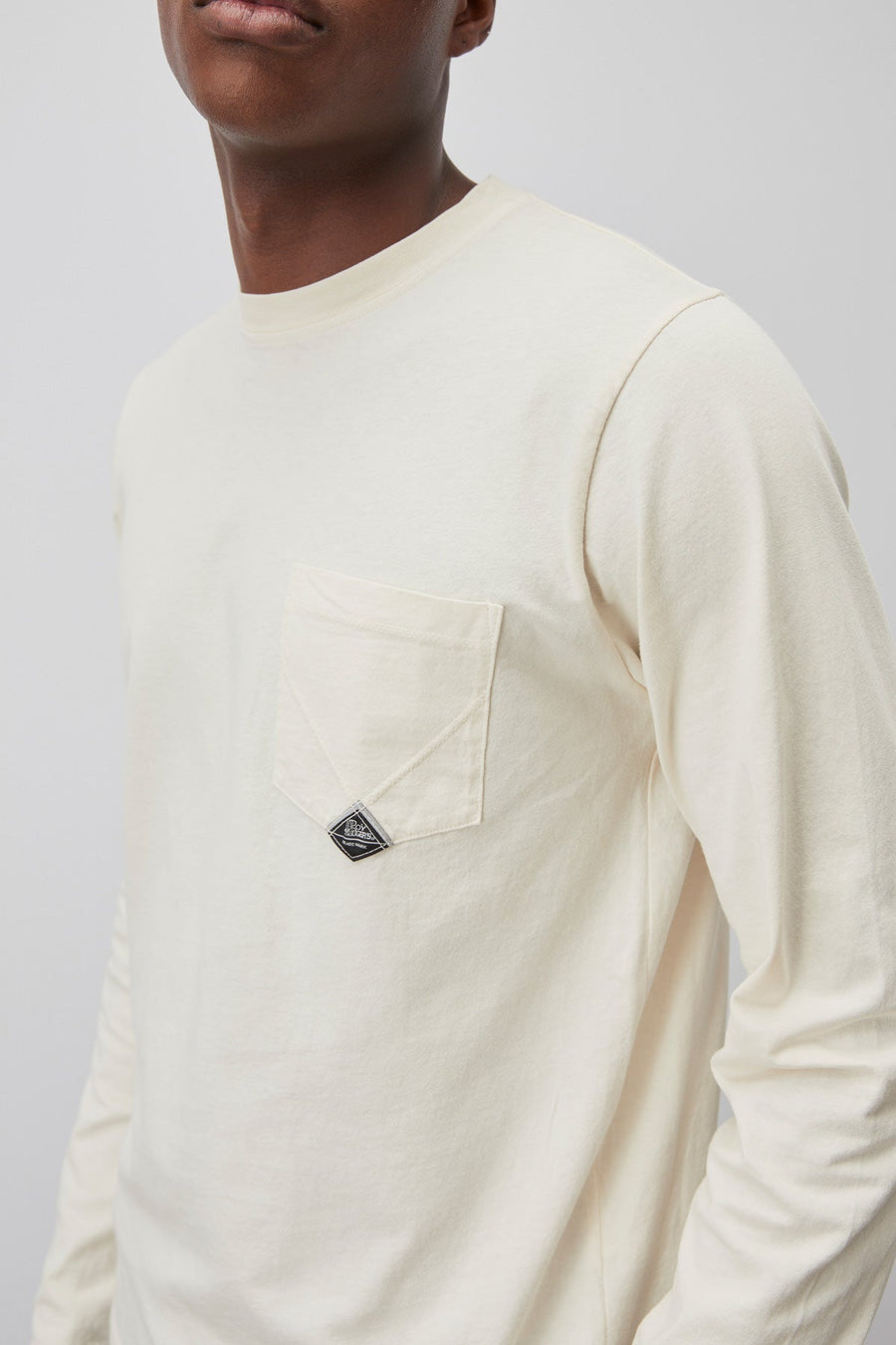 UW3-Pocket T-Shirt  Manica Lunga Ecrù Man