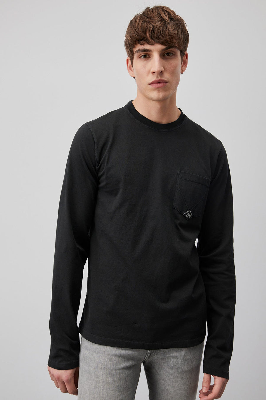 UW3-Pocket T-Shirt  Manica Lunga Ecrù Man