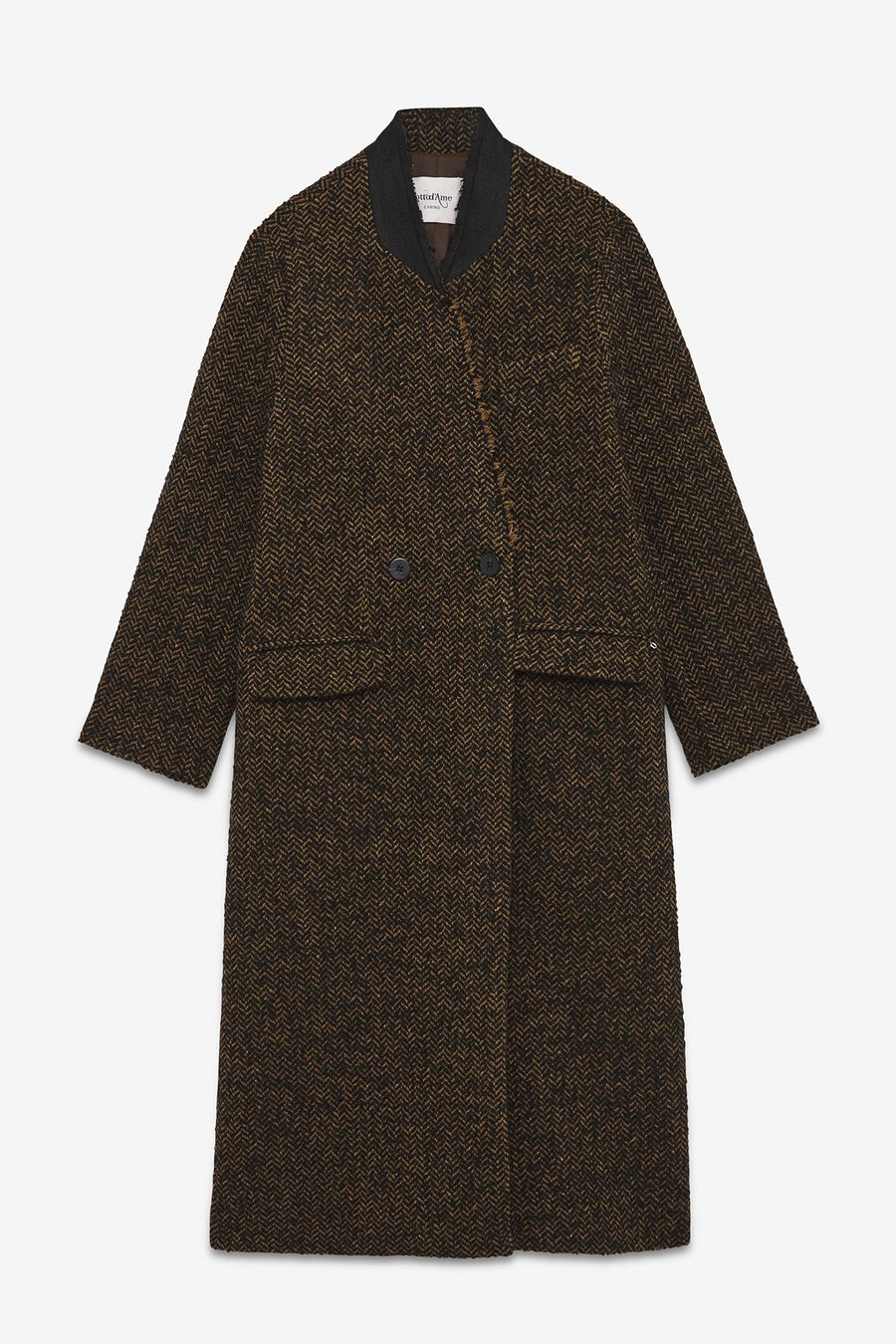 W4-DJ0036 Cappotto Doppiopetto Tweed Variante Unica