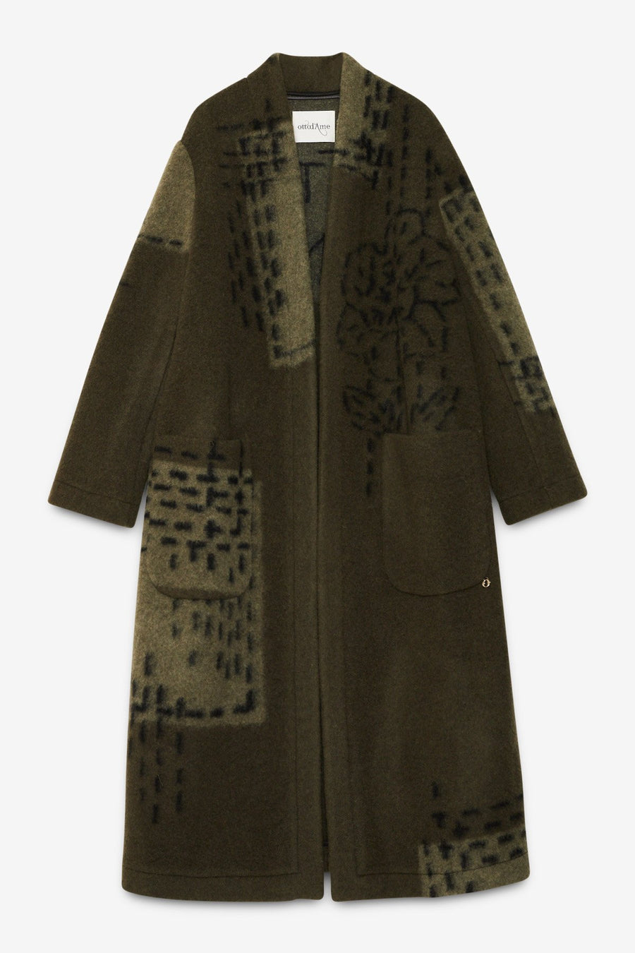 W5-DJ0073 Cappotto Lungo Jacquard