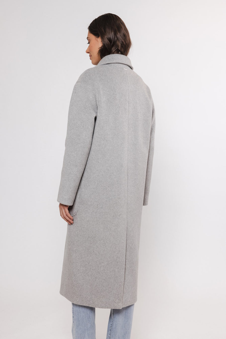 W4-TEUNI Long Coat Light Grey