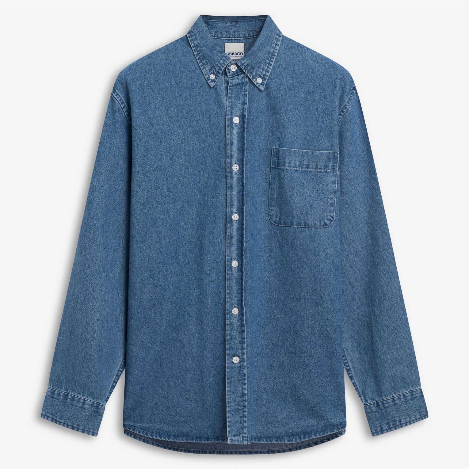 W6-MERCER 8OZ DENIM Camicia Blue Indigo Man
