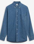 W6-MERCER 8OZ DENIM Camicia Blue Indigo Man