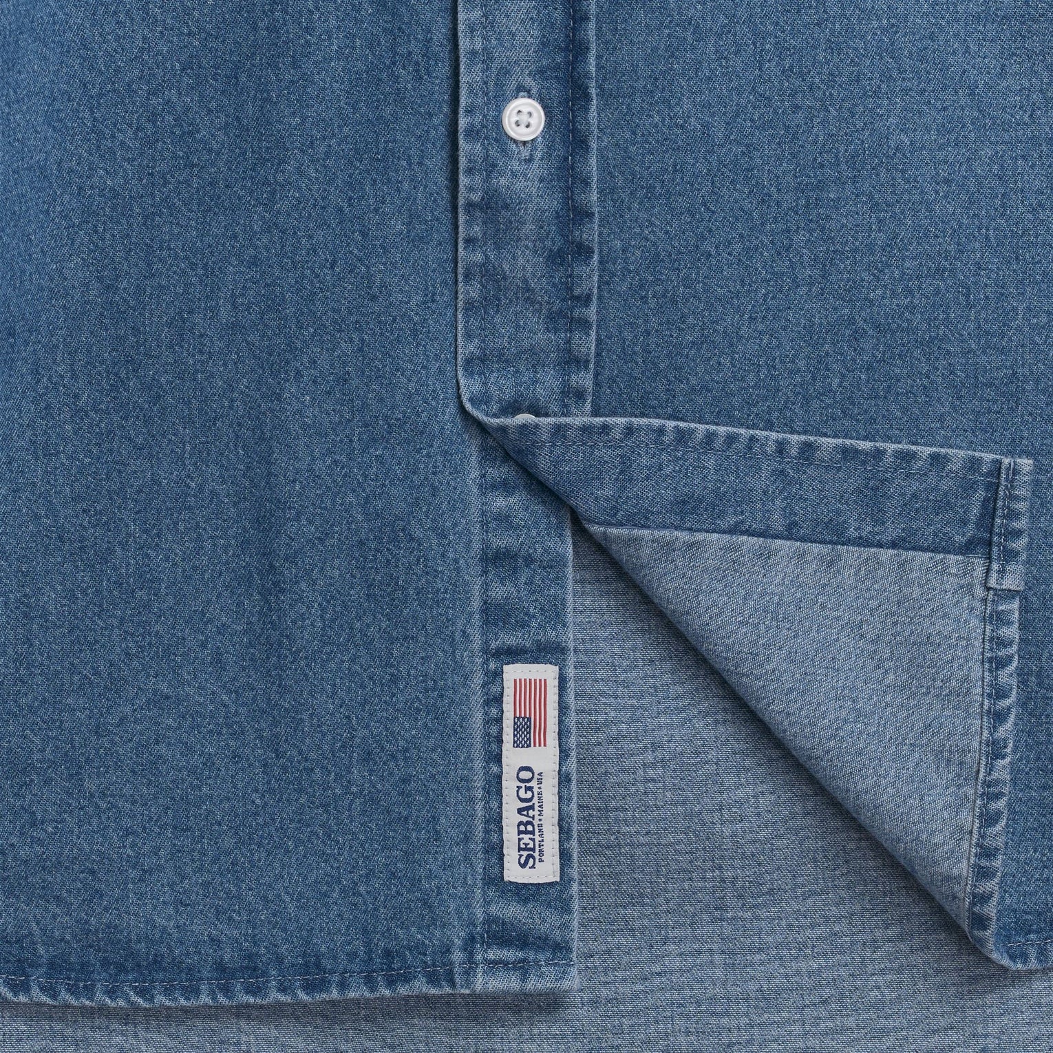 W6-MERCER 8OZ DENIM Camicia Blue Indigo Man