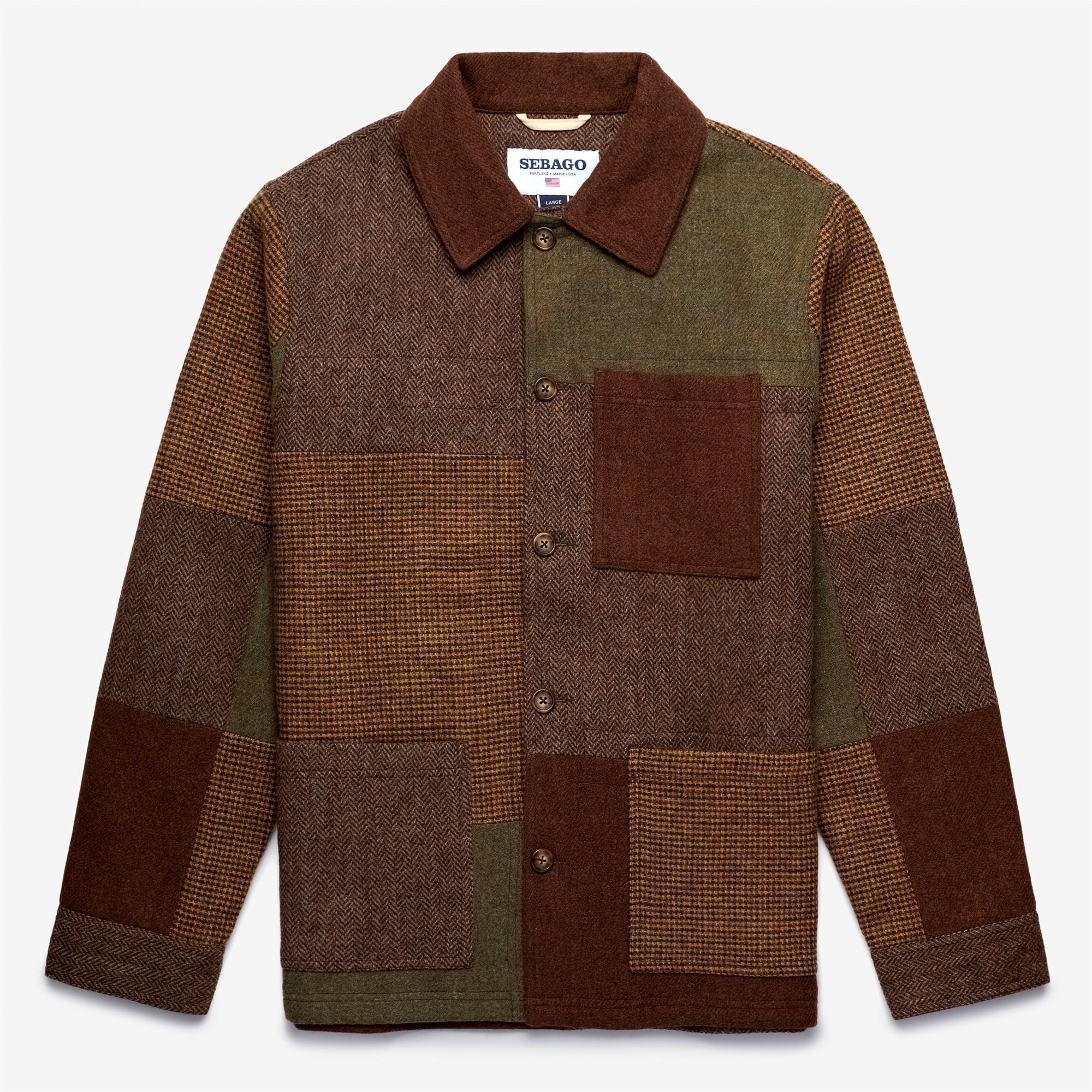 W6-DORR Giacca Patchwork Marrone Man