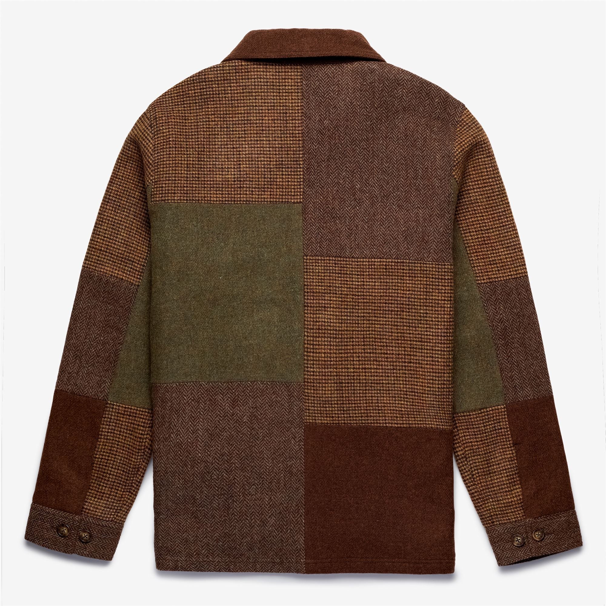 W6-DORR Giacca Patchwork Marrone Man