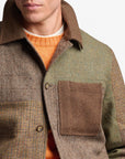 W6-DORR Giacca Patchwork Marrone Man
