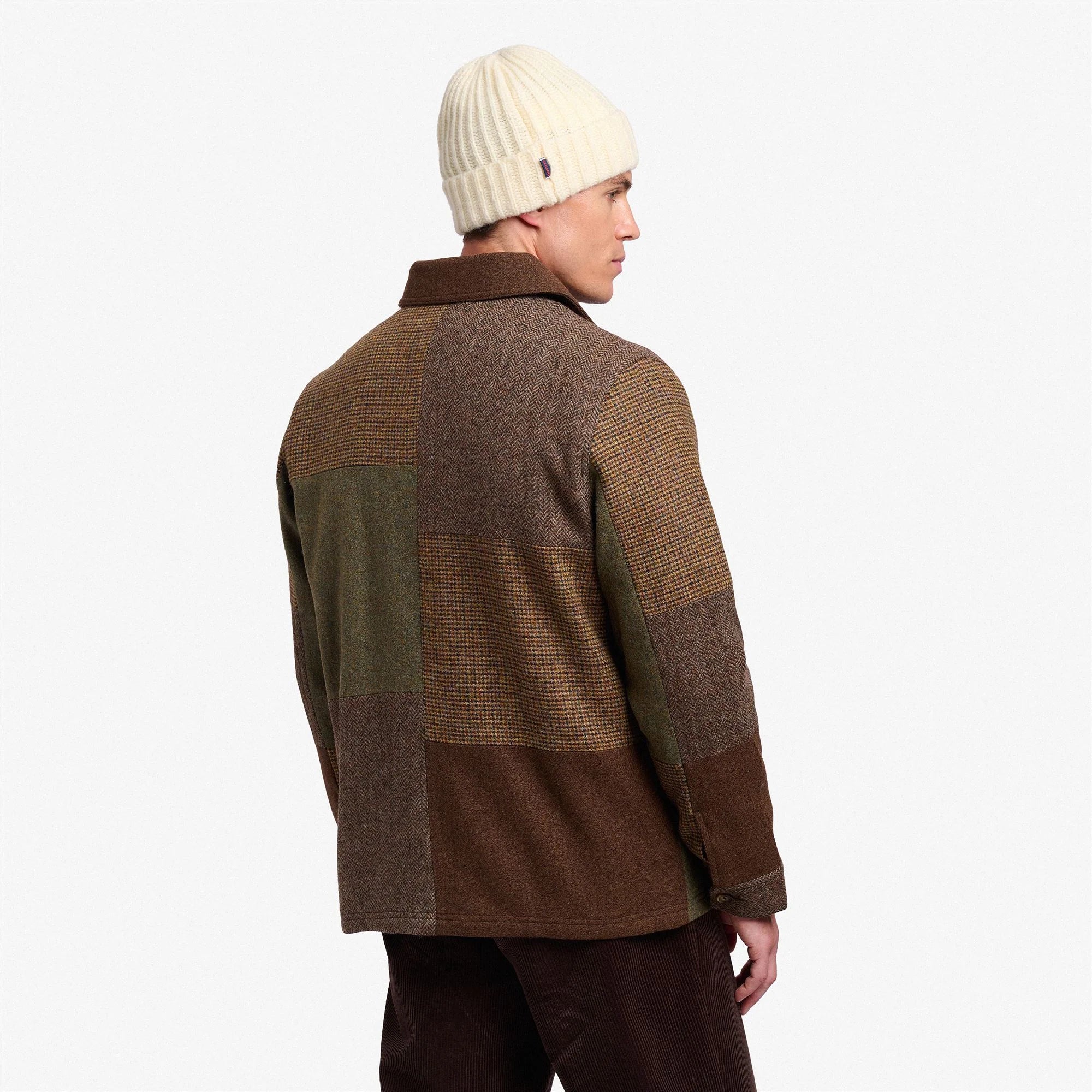 W6-DORR Giacca Patchwork Marrone Man
