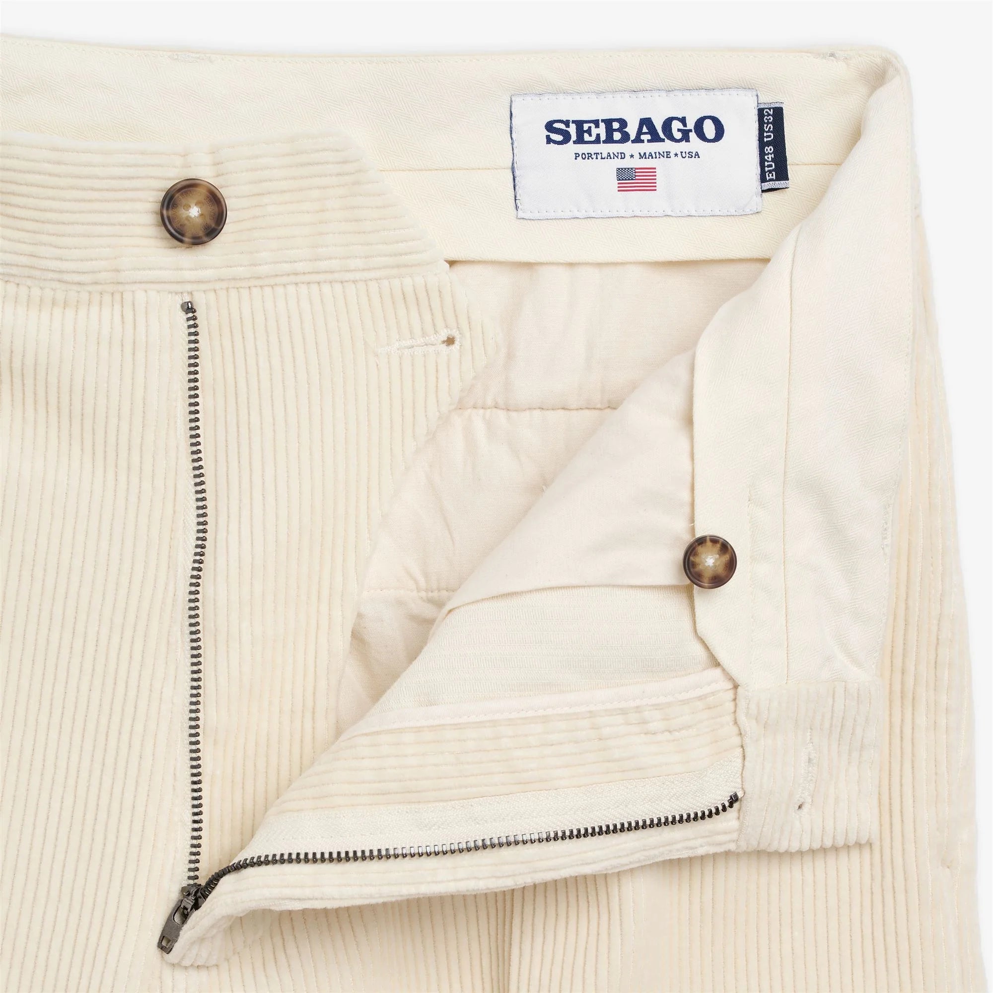 W6-RENDON PANTALONE CORDUROY 490 White Natural Man