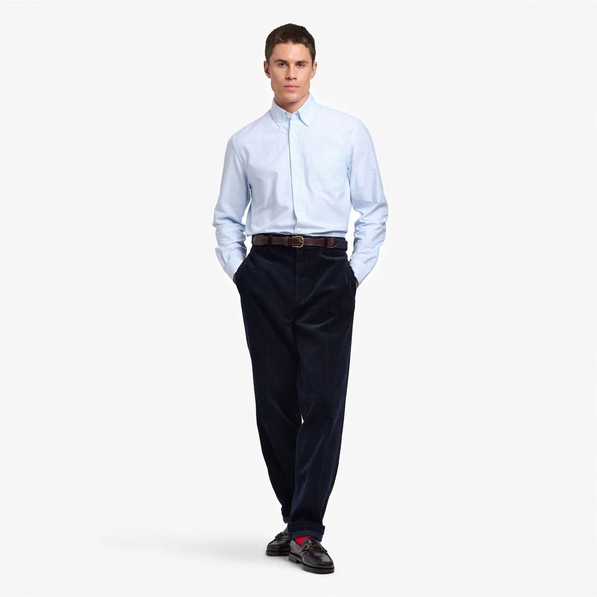 W6-RENDON PANTALONE CORDUROY WQ1 Blue Dk Man