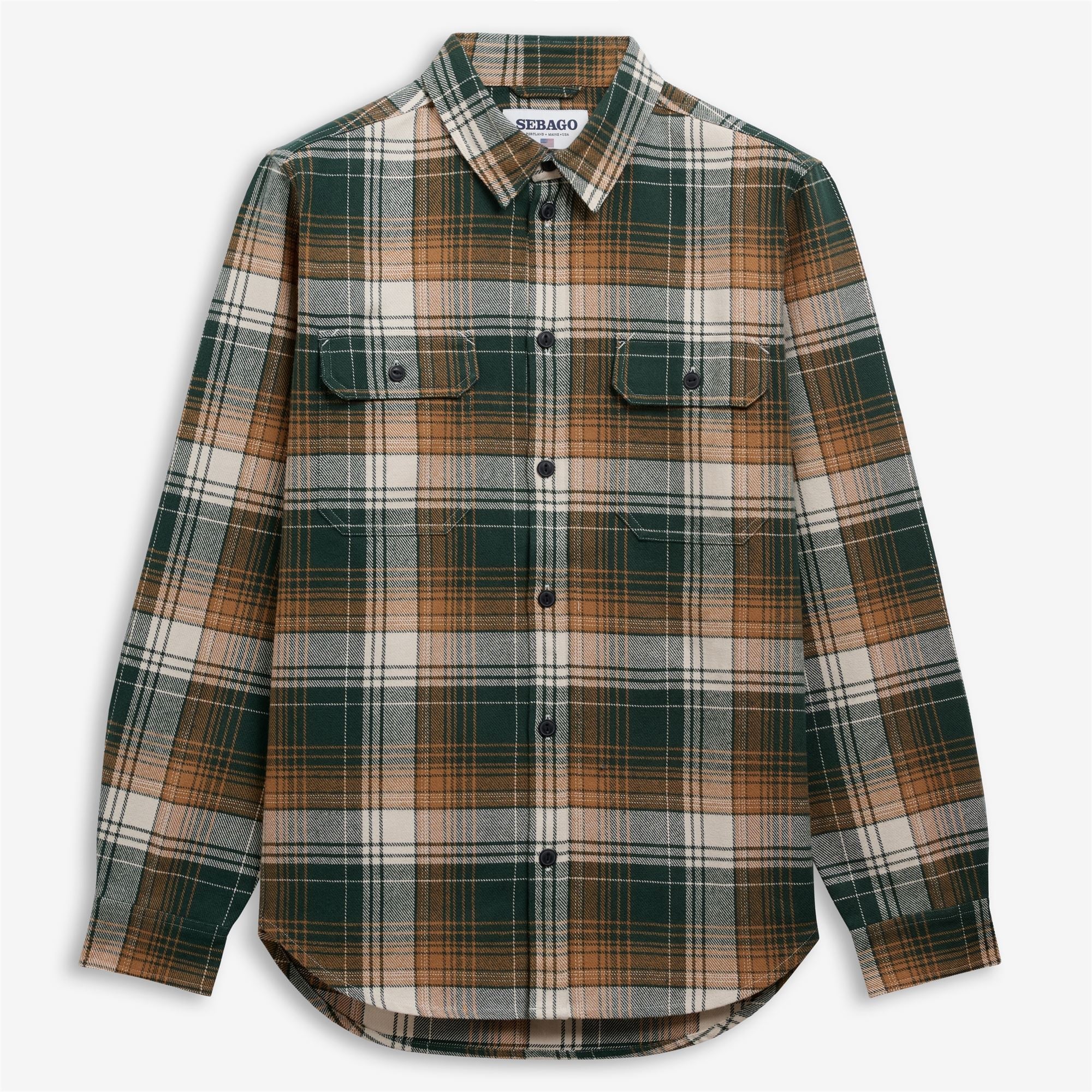 W6-JIB Overshirt Quadri Verde Man