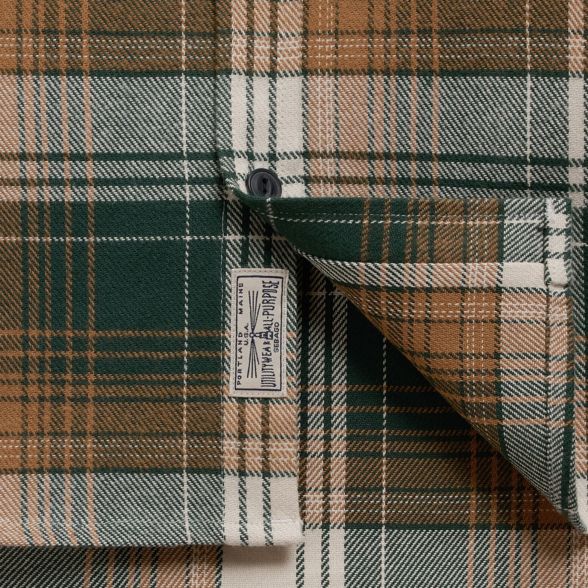 W6-JIB Overshirt Quadri Verde Man
