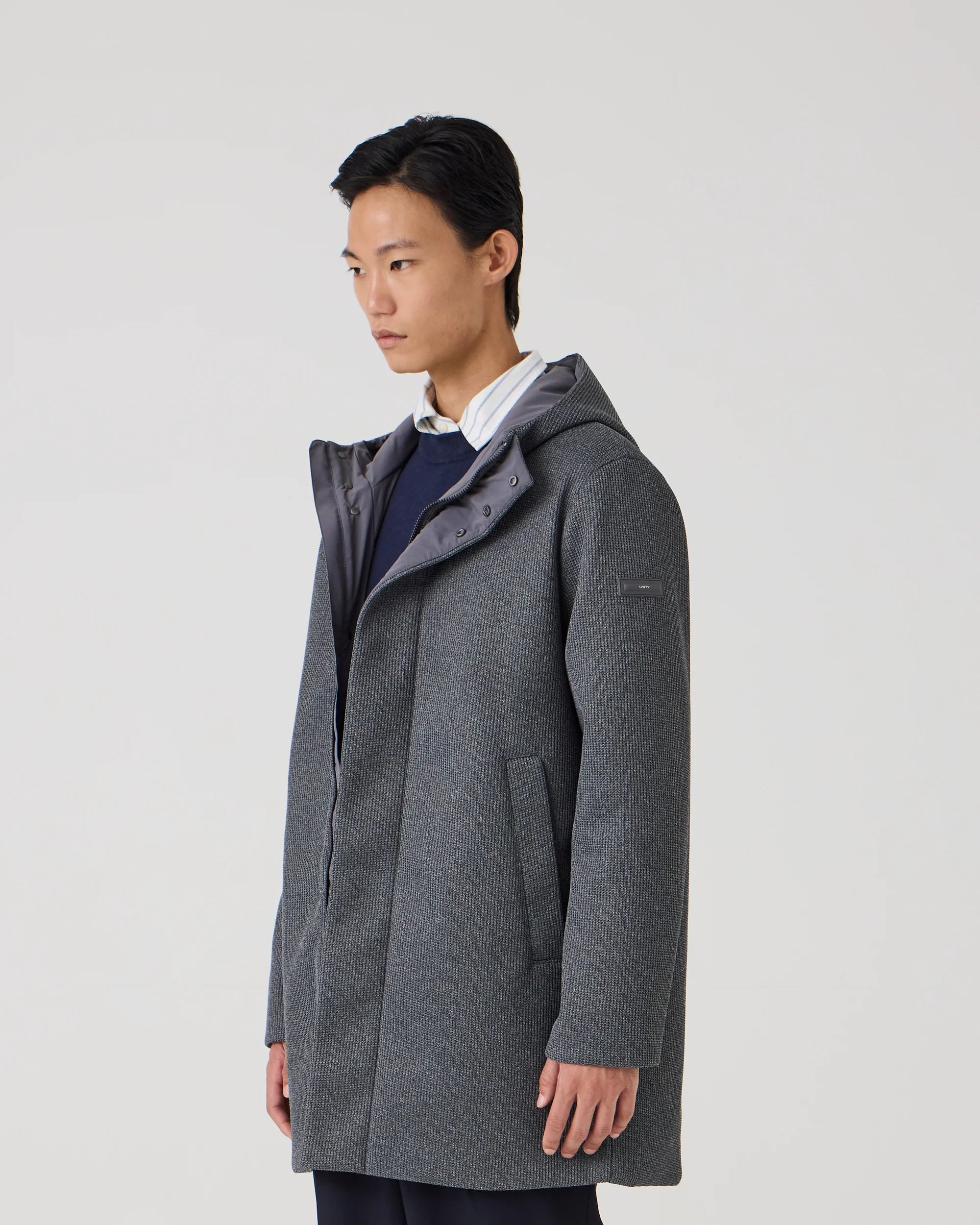 UW6-BREAD Parka Tricotech Grey Melange Man