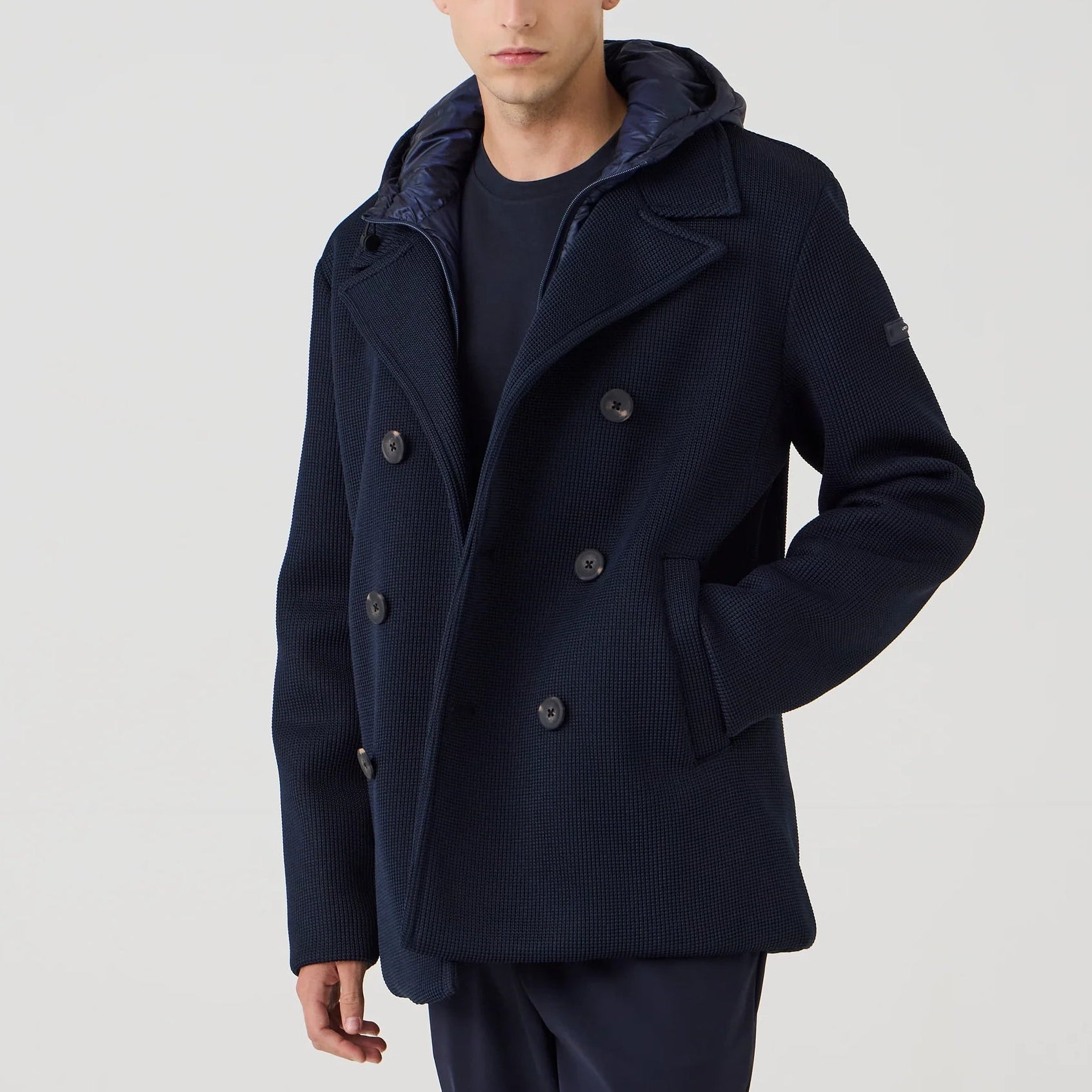 UW6-GRAVITY Caban Tricotech Navy Man