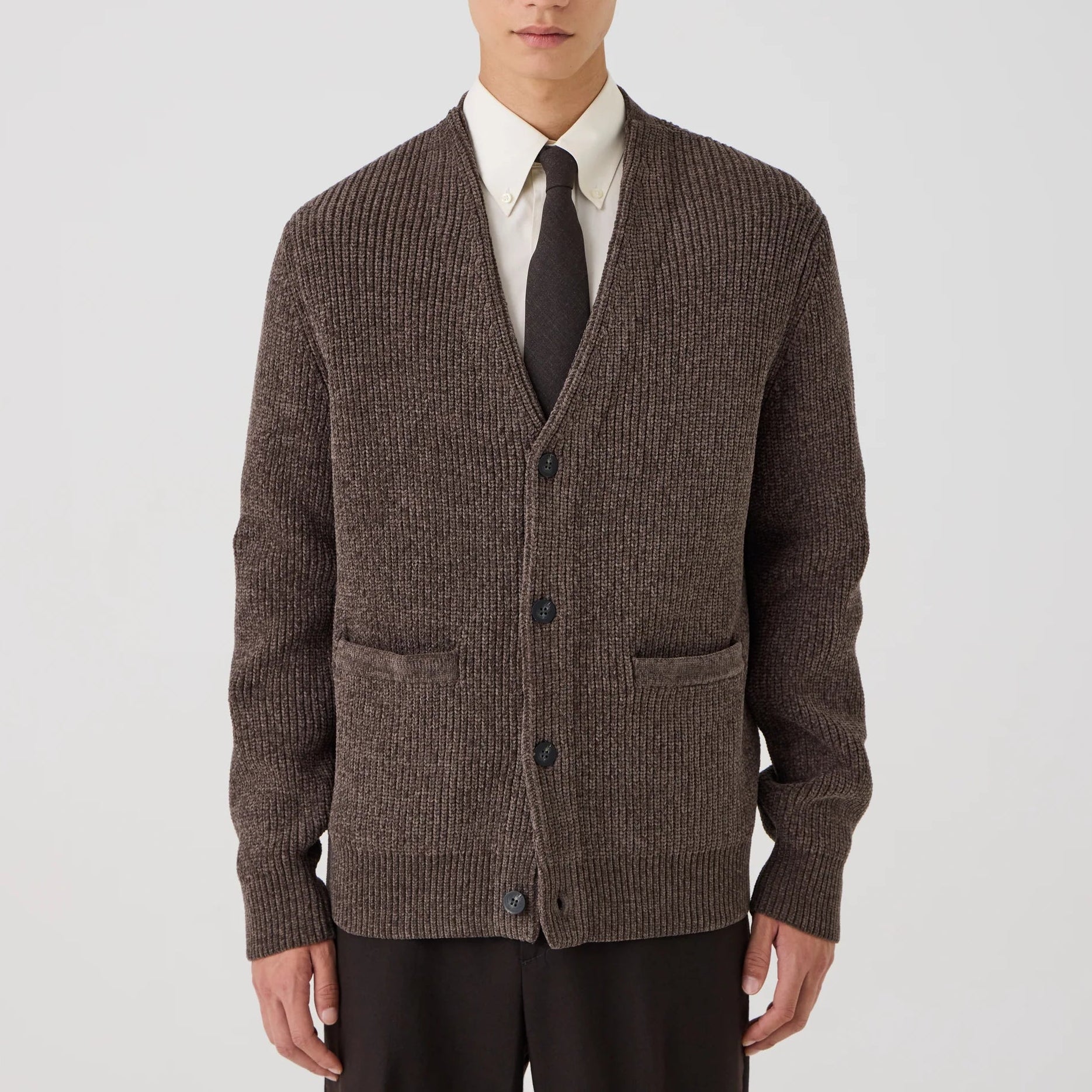 UW6-MOZART CMAX Cardigan Brown Man
