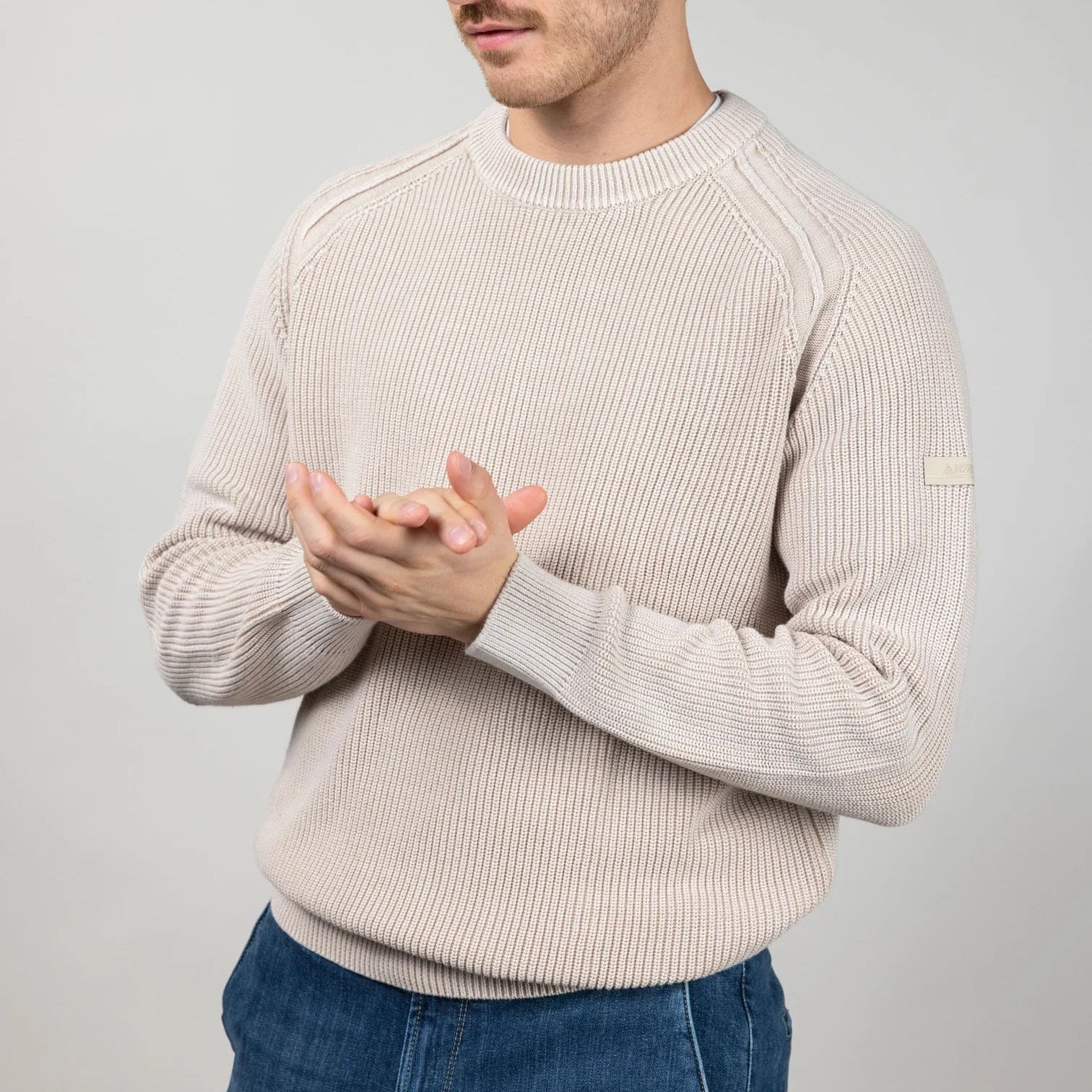 W6-0001 Maglia Costa Inglese Beige Man