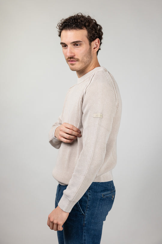 W6-0001 Maglia Costa Inglese Beige Man