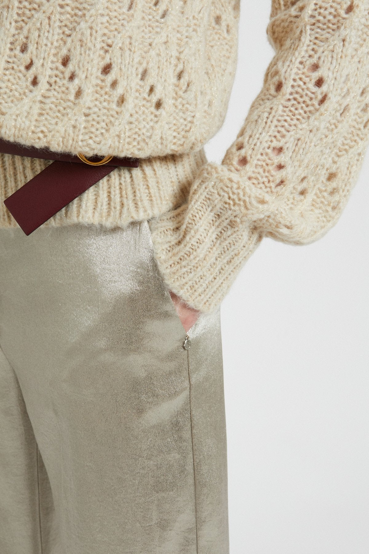 W5-DP9901 Pantalone Effetto Lucente