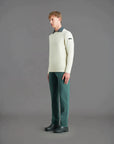 UW3-157 Maglia Girocollo Bouclè Verde Militare Man