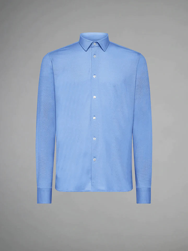 UW3-254 Camicia Oxford Jaquard Open WeekEnd Royal Man