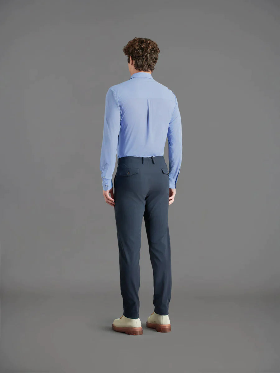 UW3-254 Camicia Oxford Jaquard Open WeekEnd Royal Man