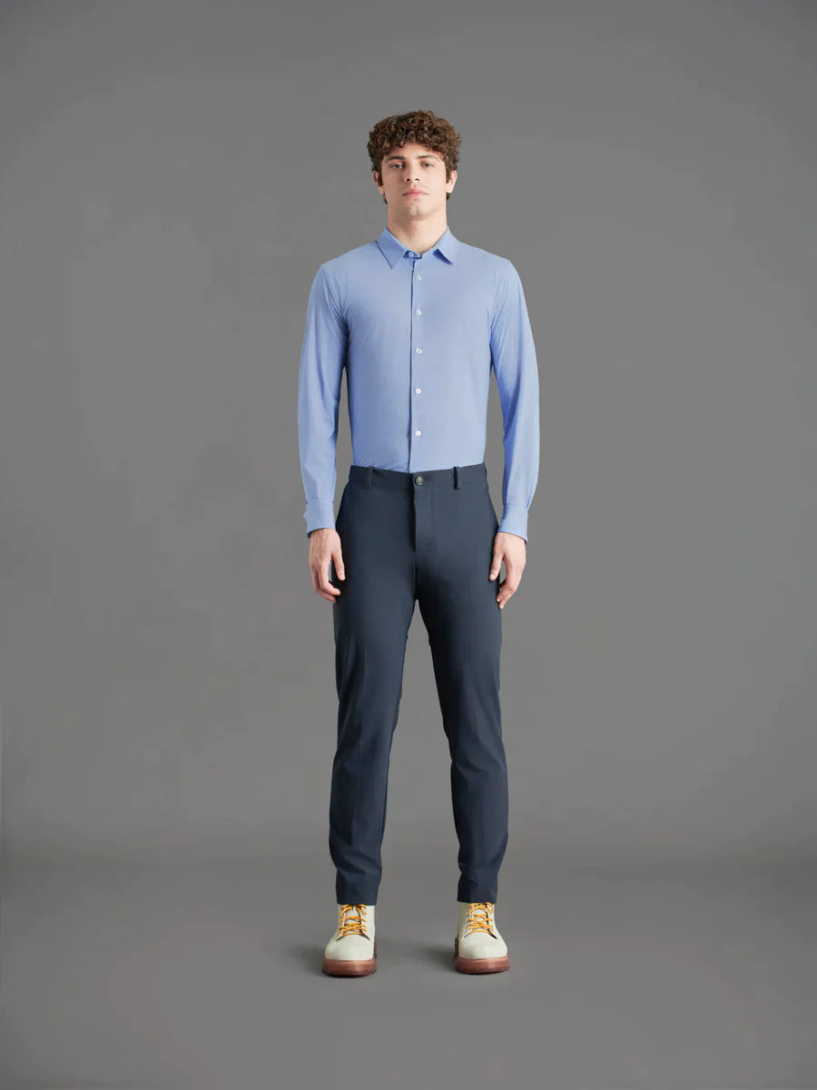 UW3-254 Camicia Oxford Jaquard Open WeekEnd Royal Man