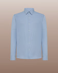 UW4-254/184 Camicia Oxford Jacquard Open Royal Man