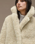 DW4-570 Lamb Coat Wom White Sand Woman