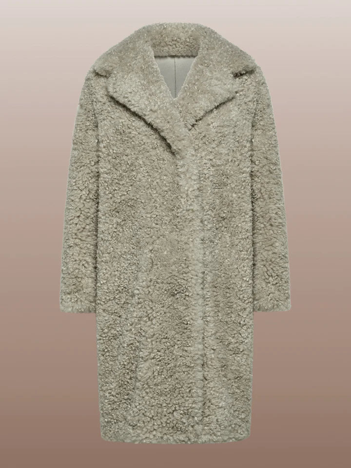 DW4-570 Lamb Coat Wom White Sand Woman