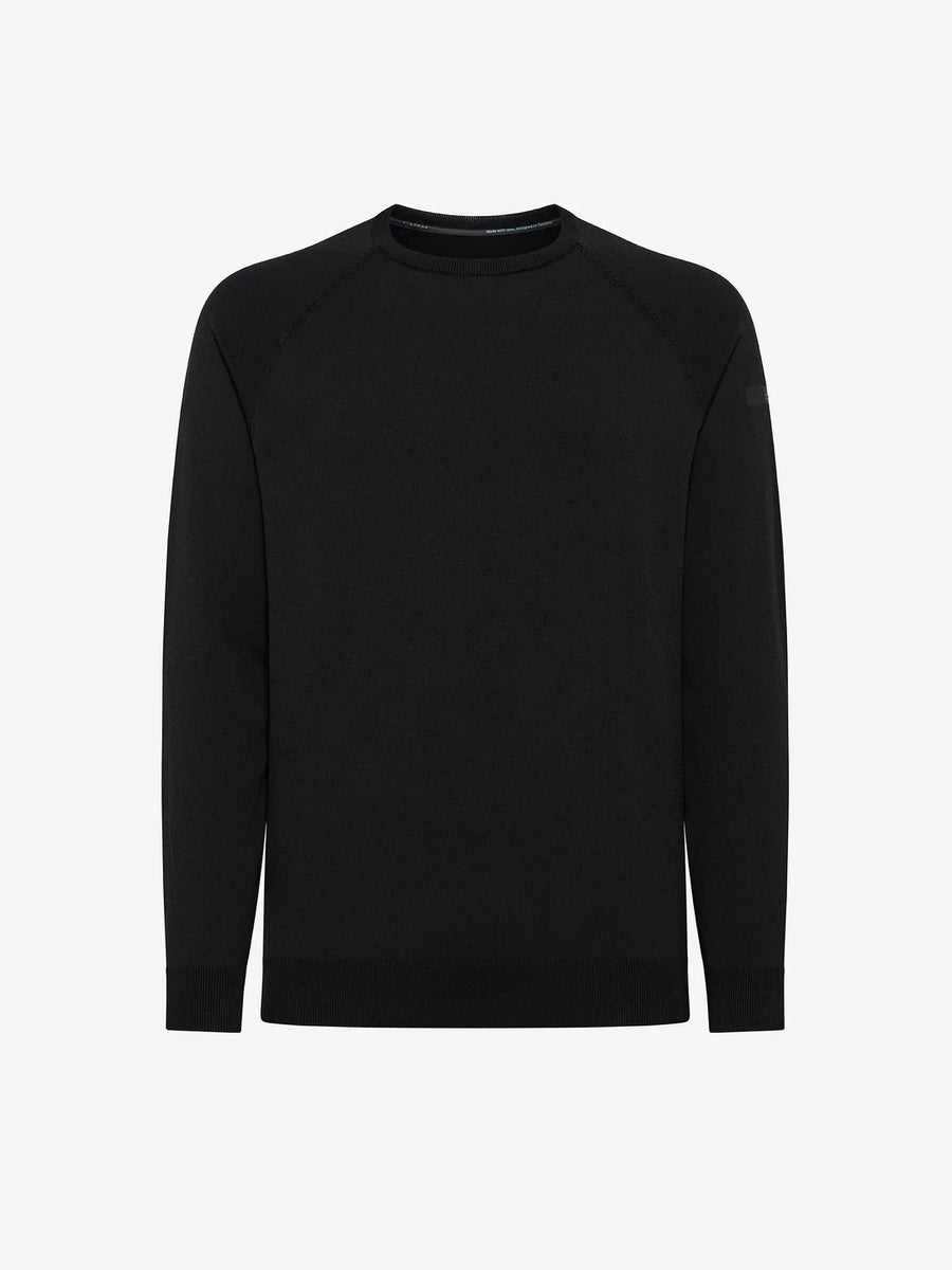 UW5-120 Maglia Amos Cotton Round Black Man