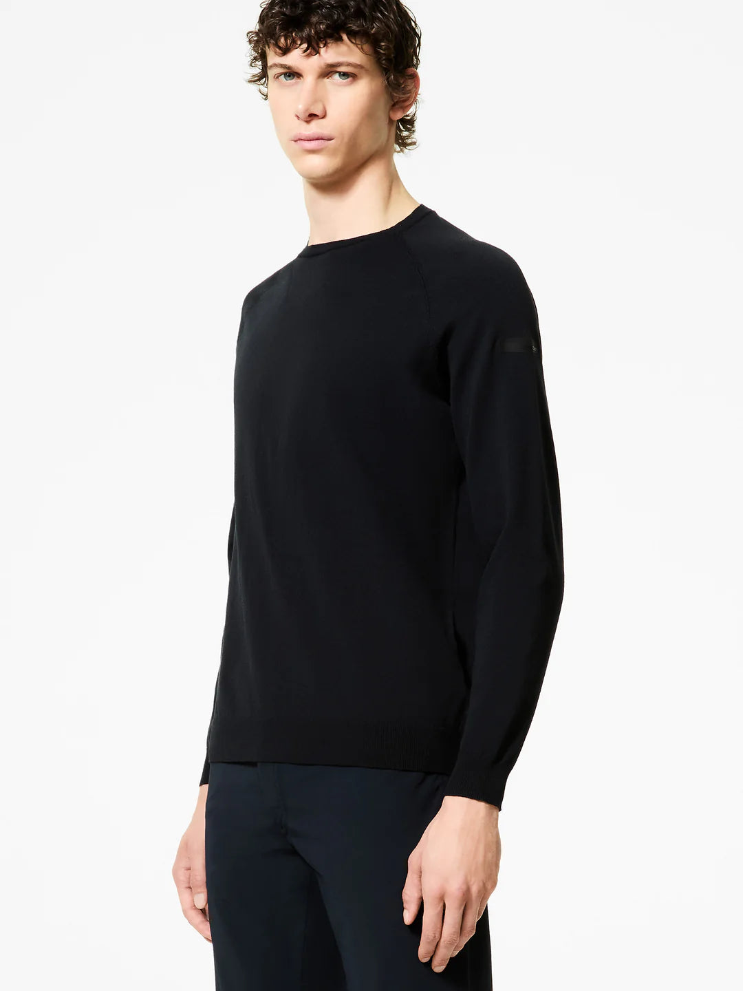 UW5-120 Maglia Amos Cotton Round Black Man