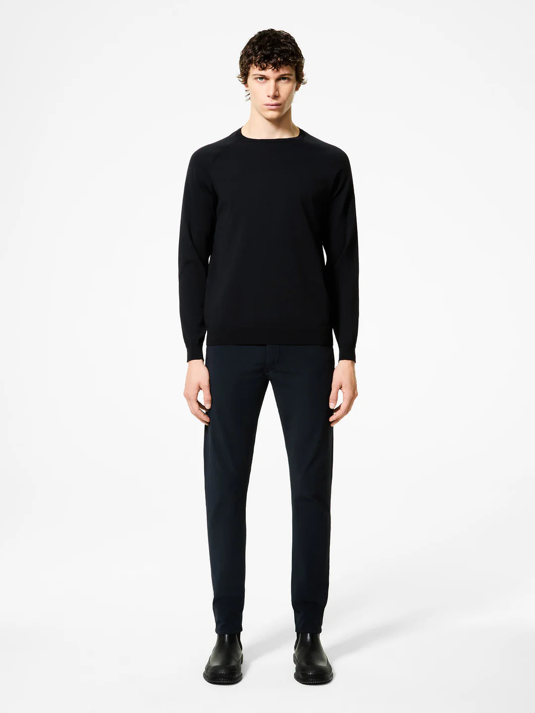 UW5-120 Maglia Amos Cotton Round Black Man