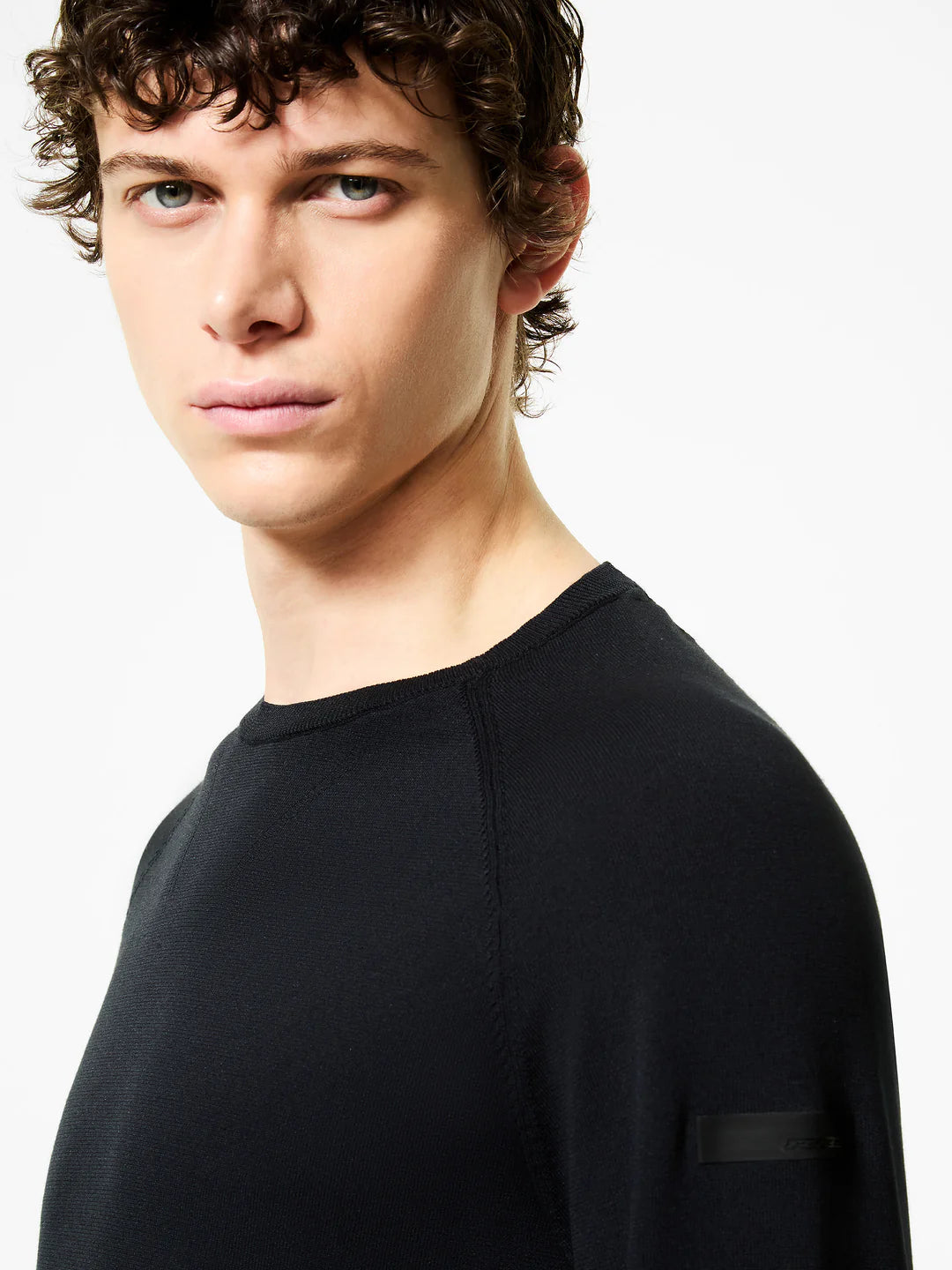 UW5-120 Maglia Amos Cotton Round Black Man