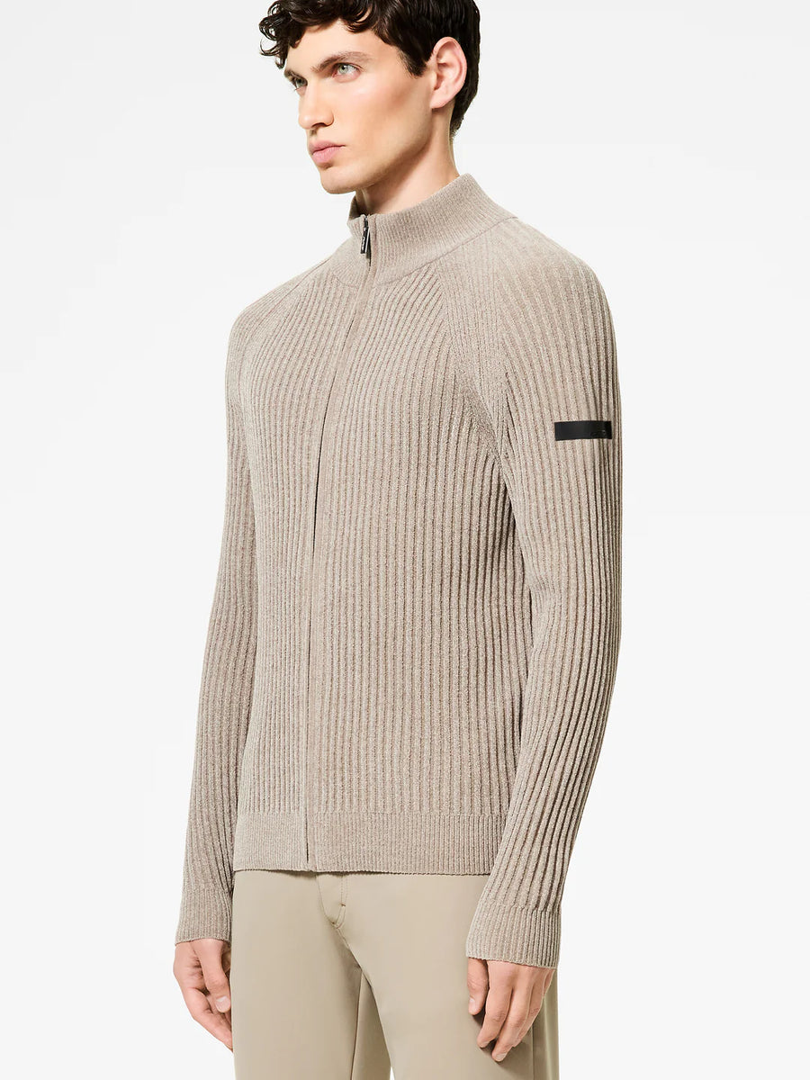 UW5-139 Maglia Velvet Rave Full Zip Tabacco Man
