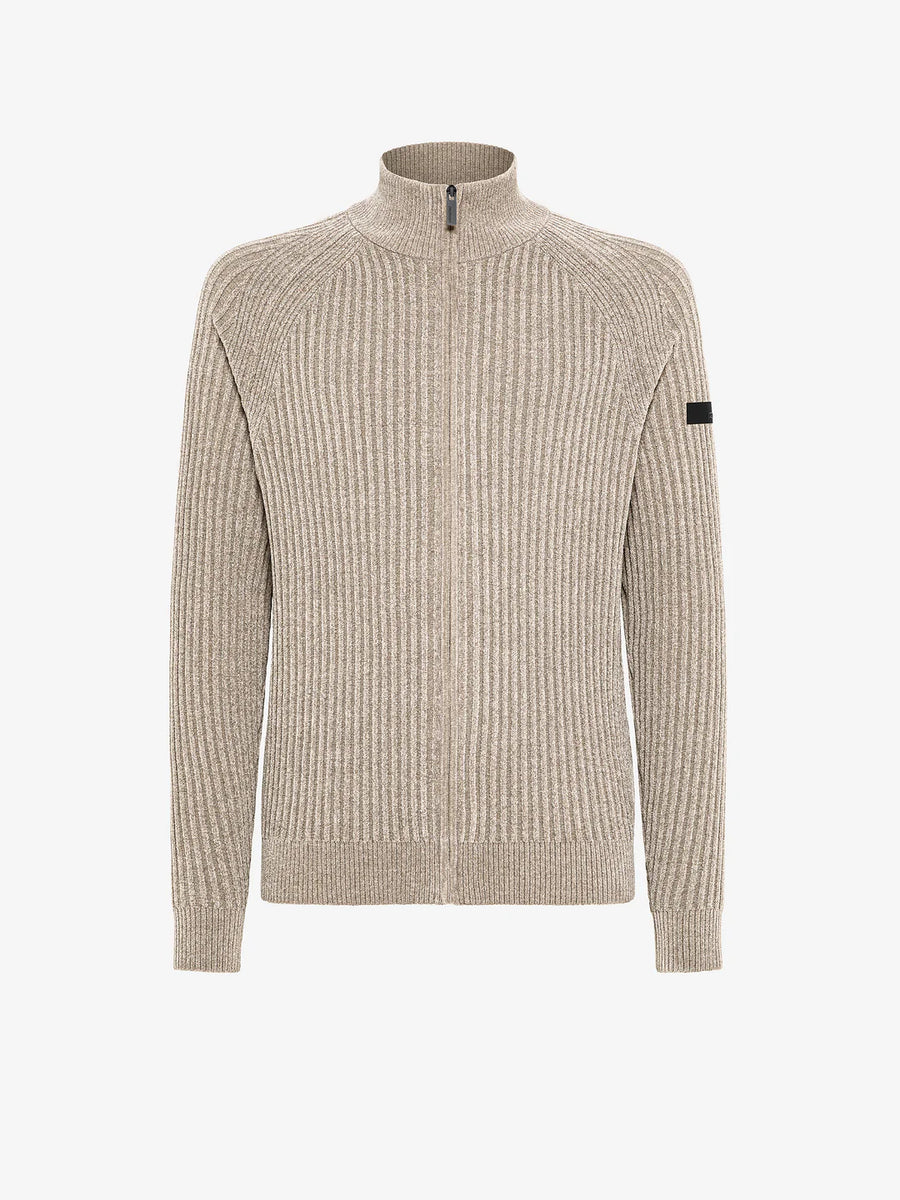 UW5-139 Maglia Velvet Rave Full Zip Tabacco Man