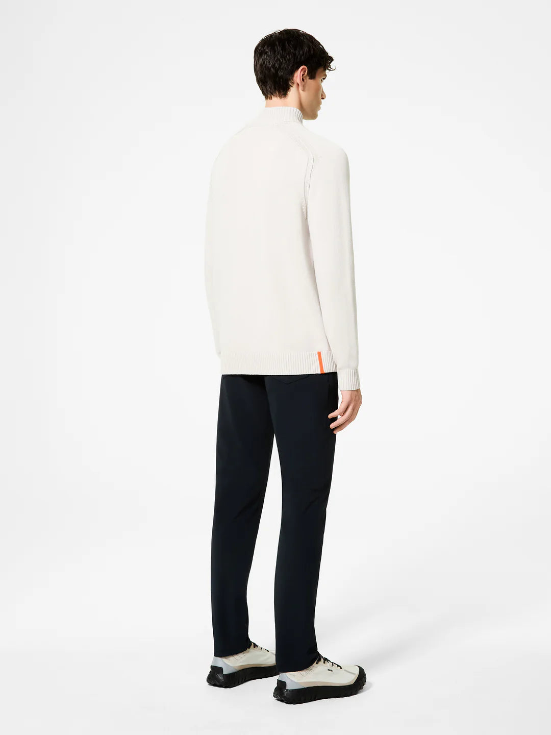 UW5-142 Maglia Cotton Plain Full Zip Blue/Black Man