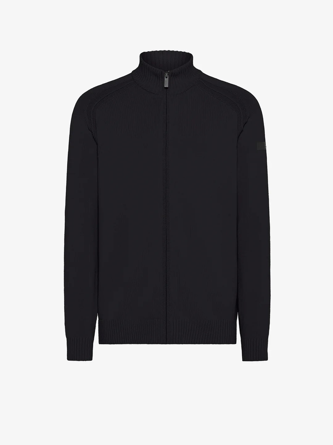 UW5-142 Maglia Cotton Plain Full Zip Blue/Black Man