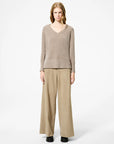 DW5-634 Maglia Velvet Vent V-Neck Tobacco Woman