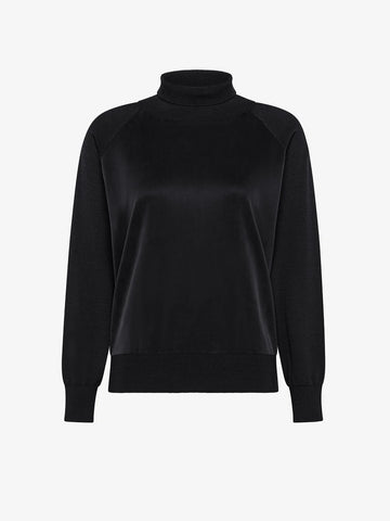 DW5-664 Maglia Cupro Turtleneck Soft Black Woman