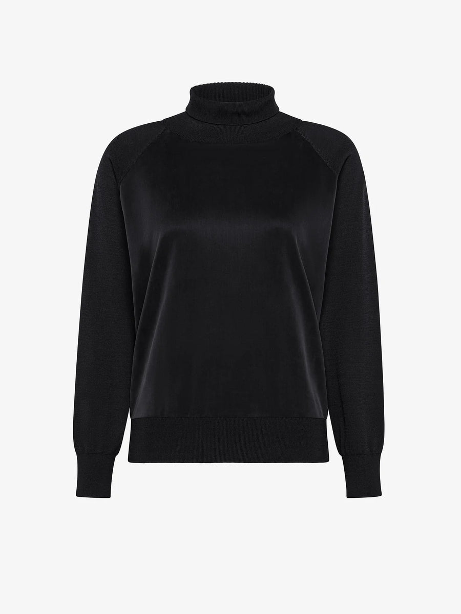 DW5-664 Maglia Cupro Turtleneck Soft Black Woman