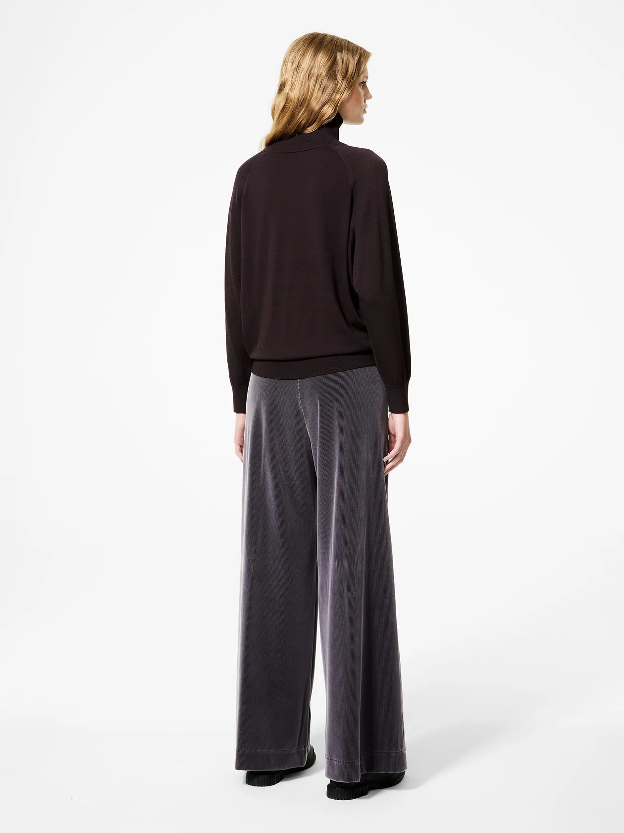 DW5-664 Maglia Cupro Turtleneck Soft Bordeaux Woman