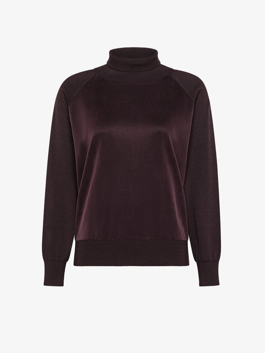 DW5-664 Maglia Cupro Turtleneck Soft Black Woman