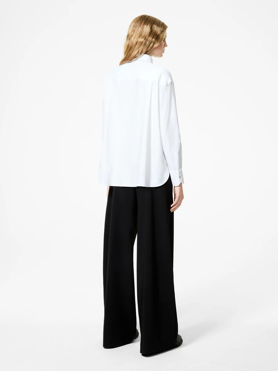 DW5-807 Oxford Jacquard Boyfriend Wom Shirt White